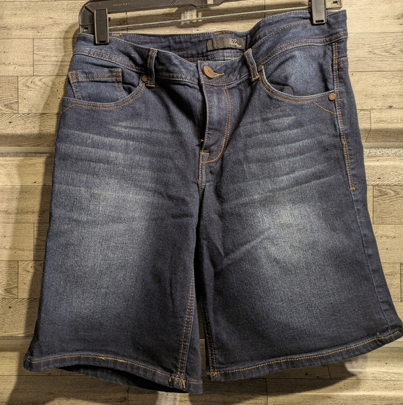 1822 Denim Pants - 1822 Denim Dark Blue Women's Jean Shorts